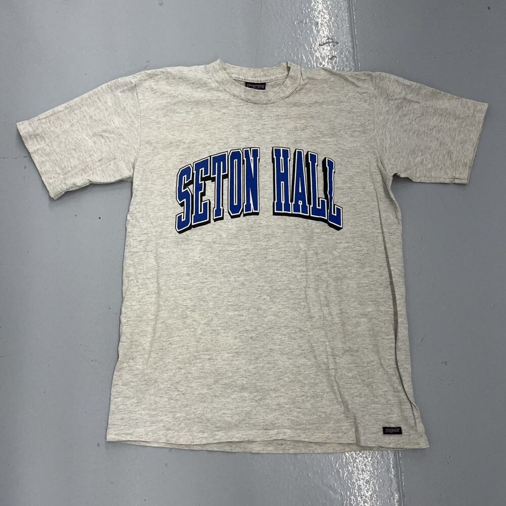 Vintage 90s Seton Hall University Grey T-Shirt